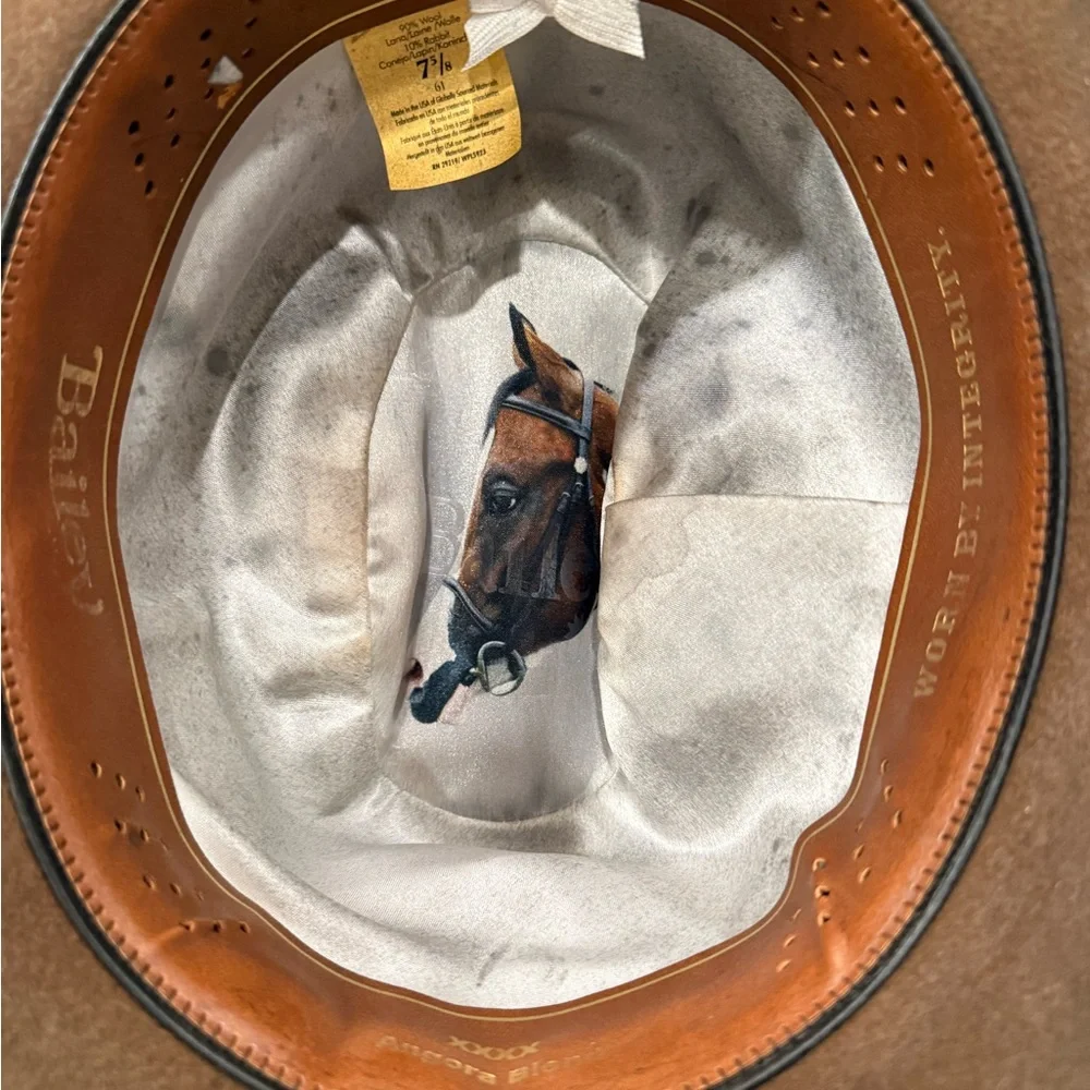 Custom Brown Cowboy Hat with Braided Band - Picture 4 of 11